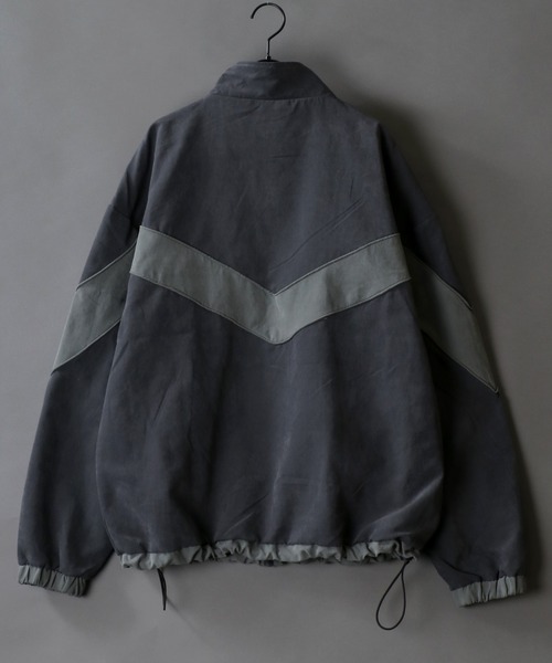 SITRY ナイロンジャケット V Line Color Switching Military
