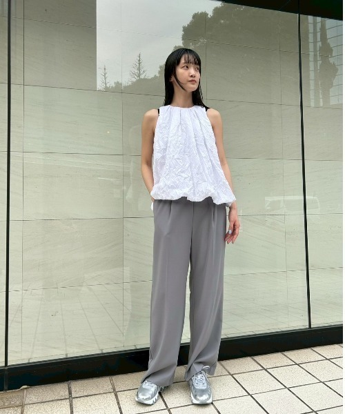 emmi ブラウス シャツ ワッシャーバルーントップス レディース