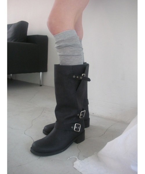 Didot.showroom ブーツ 「DIDOT.」バイカーミドルブーツ レディース