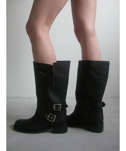 Didot.showroom ブーツ 「DIDOT.」バイカーミドルブーツ レディース