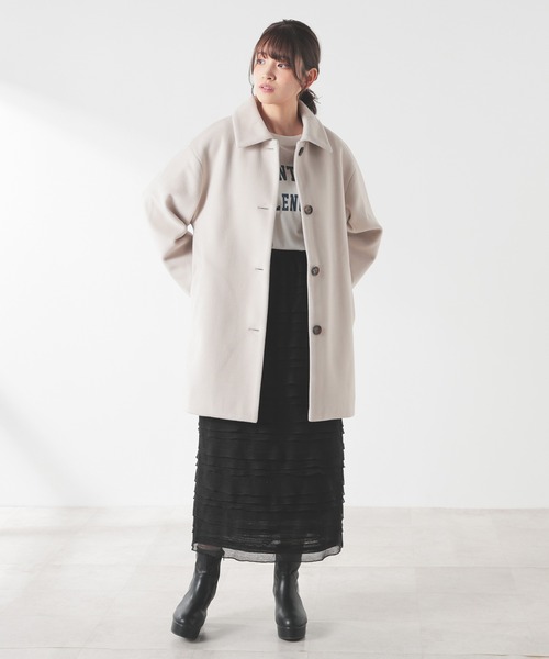 「Honeys」 「C.O.L.Z.A」ステンカラーコート S ブラック レディース_画像5