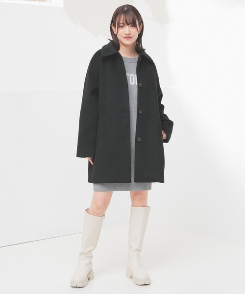 「Honeys」 「C.O.L.Z.A」ステンカラーコート S ブラック レディース_画像7