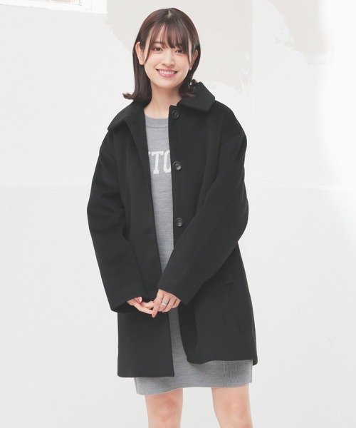 「Honeys」 「C.O.L.Z.A」ステンカラーコート S ブラック レディース_画像8