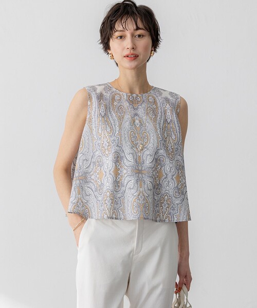 23区 洗えるRatti ドローイング ペイズリー ブラウス 2025 2XL 23区 洗えるRatti ドローイング ペイズリー ブラウス 2025 2XL