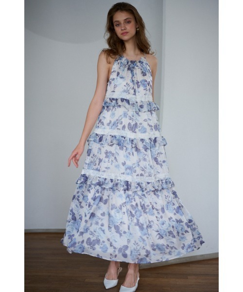 Estella.K ワンピース Julian Floral Dress フラワーティアードロング