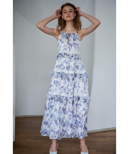 Estella.K ワンピース Julian Floral Dress フラワーティアードロング