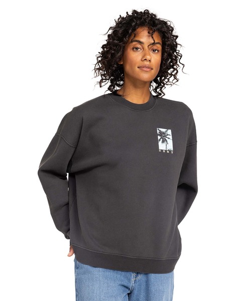 トレーナー スウェット SQUARE LOGO PULL OVE /ロキシー速乾ロゴバックプリントクルーネックスウェットトレーナー レディース Roxy SQUARE LOGO PULL OVER ウィメンズ スウェットトップス 速