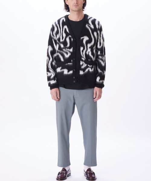 「OBEY」 ニットカーディガン L ブラウン系その他 メンズ_画像2