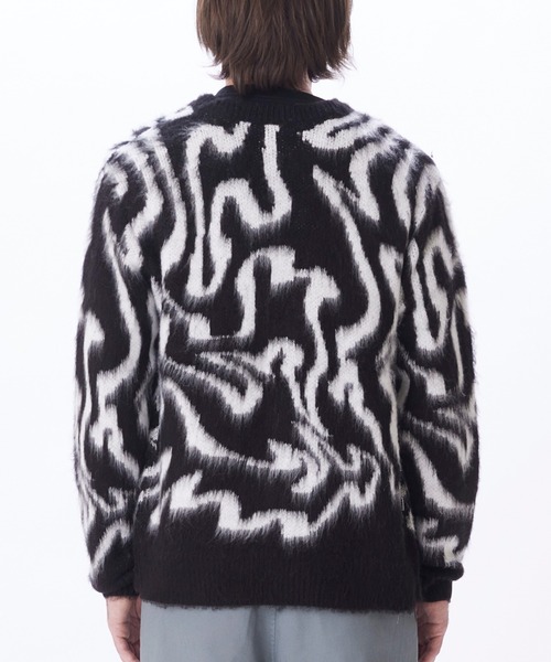 「OBEY」 ニットカーディガン L ブラウン系その他 メンズ_画像6