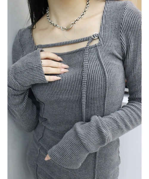 EVRIS ワンピース カットタイトミニワンピース : ZOZOTOWN Yahoo