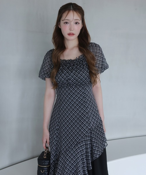 NICE CLAUP イレヘムティアードロングワンピース one after another NICE CLAUP｜【Black collection】イレヘム
