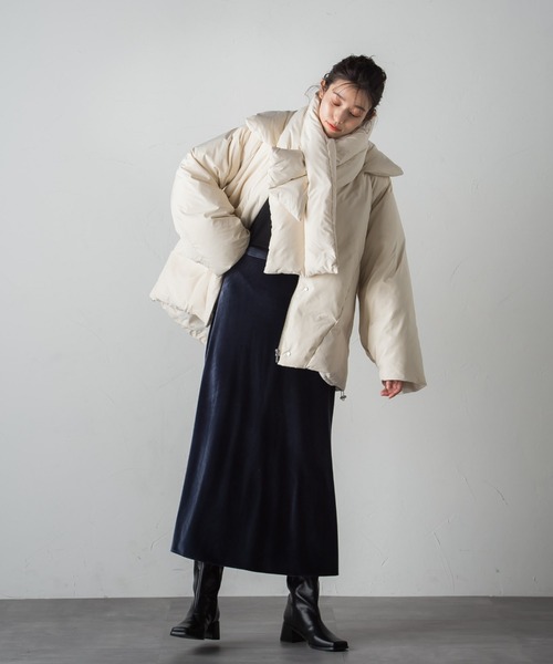 「Droite lautreamont」 ダウンジャケット M ブラック レディース_画像4