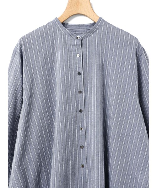 ブラウス シャツ MidiUmi シアーストライプバックギャザーシャツ レディース MidiUmi ブラウス シャツ シアーストライプバックギャザーシャツ