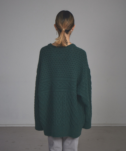 「NOMINE」 長袖ニット フリー グリーン レディース_画像5