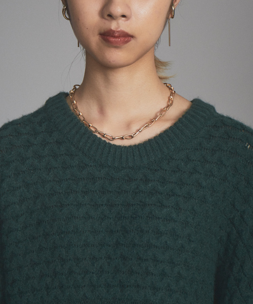 「NOMINE」 長袖ニット フリー グリーン レディース_画像7