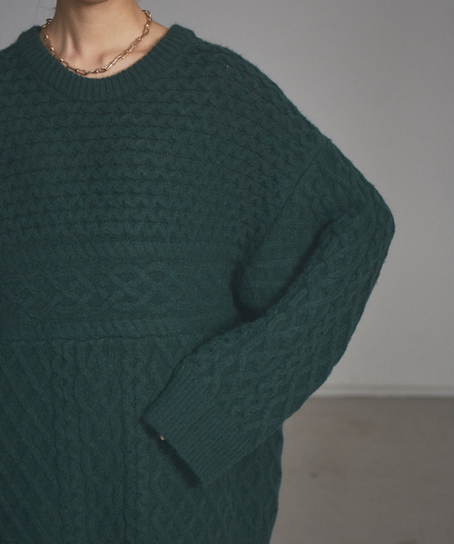 「NOMINE」 長袖ニット フリー グリーン レディース_画像8
