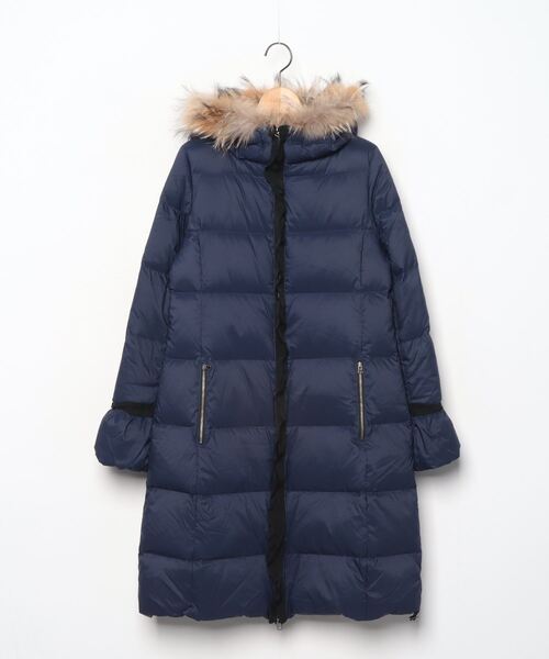 LANVIN en Bleu 「LANVIN Bleu」 ダウンコート 38 ネイビー レディース