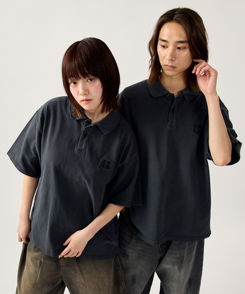three dots 鹿の子　ポロシャツ　S セール】ラコステ LACOSTE ポルカドットミニ鹿の子ポロシャツ