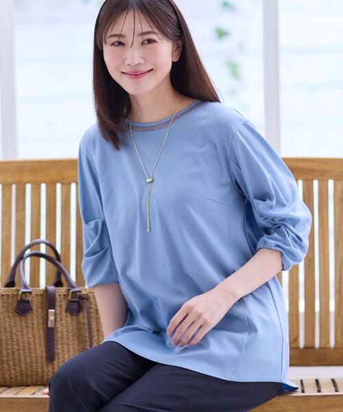 tシャツ 「夏SALE／接触冷感／洗える」六分袖ジャージプルオーバー レディース Reflect tシャツ 「夏SALE／接触冷感／洗える」六分袖ジャージ