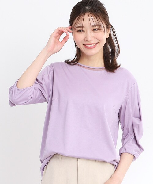 Reflect tシャツ 「夏SALE／接触冷感／洗える」六分袖ジャージ