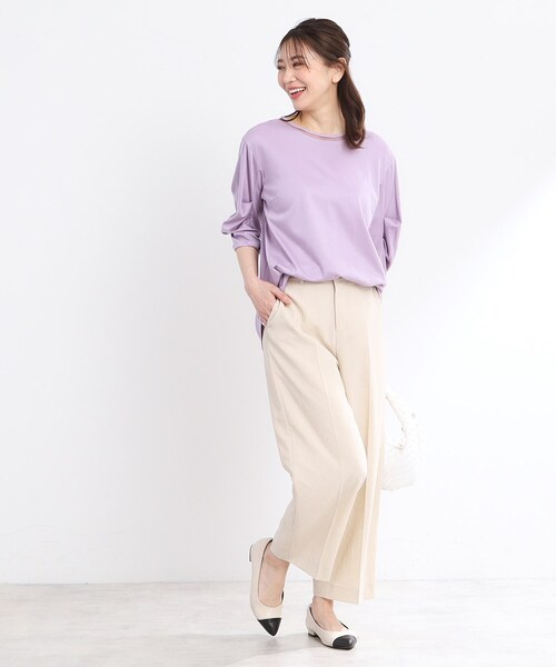 tシャツ 「夏SALE／接触冷感／洗える」六分袖ジャージプルオーバー レディース Reflect tシャツ 「夏SALE／接触冷感／洗える」六分袖ジャージ