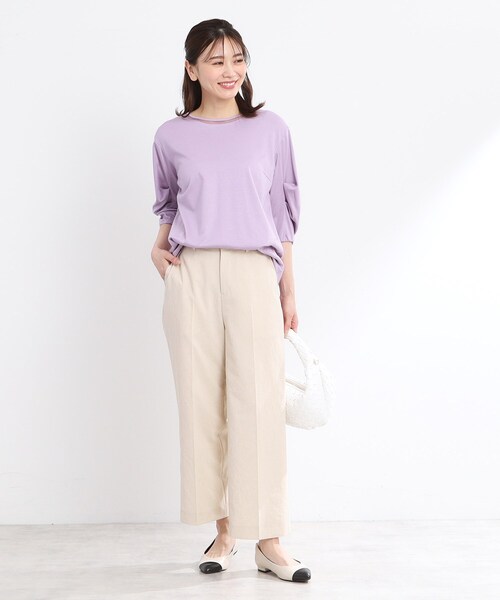 tシャツ 「夏SALE／接触冷感／洗える」六分袖ジャージプルオーバー レディース Reflect tシャツ 「夏SALE／接触冷感／洗える」六分袖ジャージ