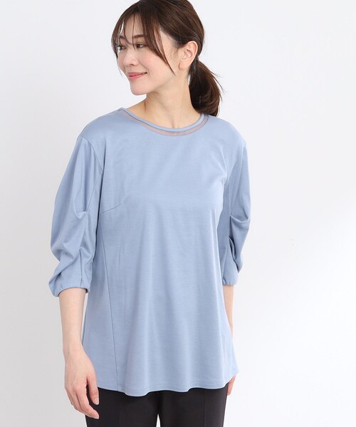 tシャツ 「夏SALE／接触冷感／洗える」六分袖ジャージプルオーバー レディース Reflect tシャツ 「夏SALE／接触冷感／洗える」六分袖ジャージ