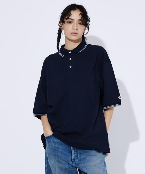 cccmalie シーマリー シアーポロ襟ロングカットソー ポロシャツ シーアイランドコットン ロングスリーブ ニット ポロシャツ