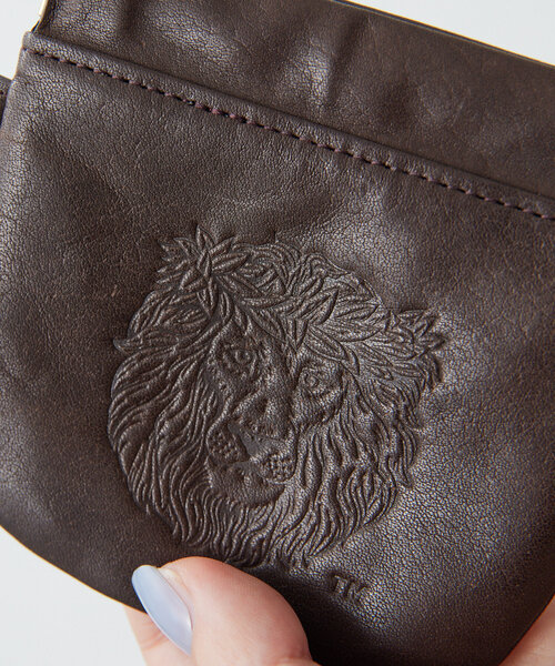 LION COFFEEebr カップレザーポーチ 本日お値下げ❗早い者勝ちです❗ ear PAPILLONNER ポーチ LION COFFEE(ライオンコーヒー)コラボ