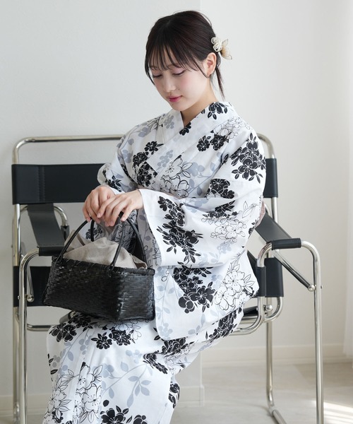 画像の帯+お任せ帯締め+お任せ帯留めつき◆utataneブランド浴衣◆ utatane｜utatane/(W)レディース 浴衣 帯 下駄 3点セット