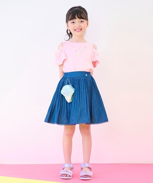 mezzo piano スカート アイスポーチつき アコーディオンプリーツ