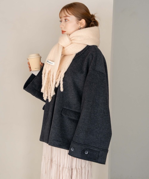 hinari ベージュ 中綿ダウンジャケット hinari（ヒナリ） ジャケット SMALL ベージュ レディース : ZOZOTOWN