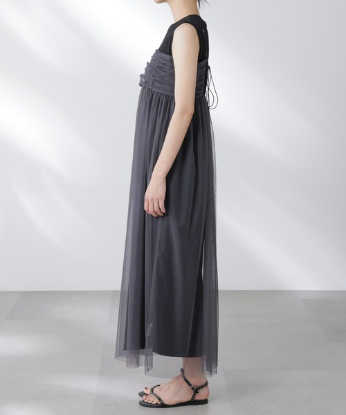 NANO universe（ナノ・ユニバース） ワンピース チュールキャミ×カット