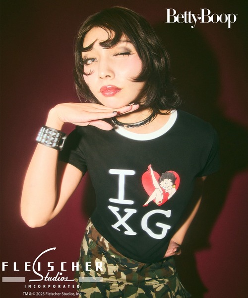 tシャツ X-girl x BETTY BOOP(TM) S/S BABY TEE レディース