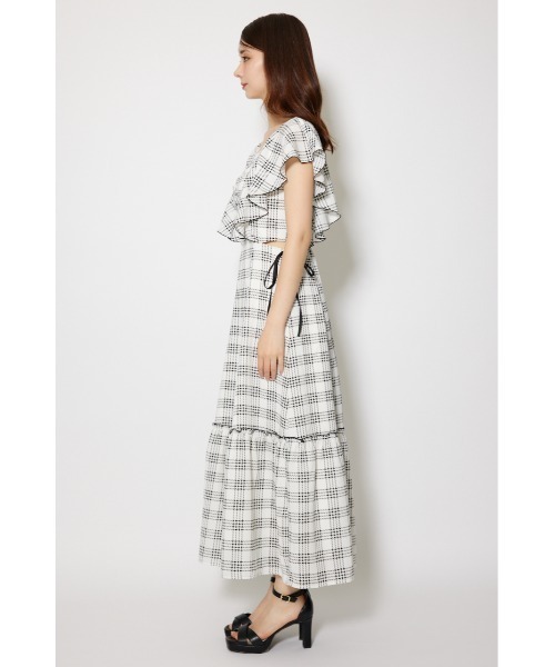 rienda フリルウエストオープンワンピース Mサイズ rienda ワンピース フリルウエストオープンワンピース 夏服