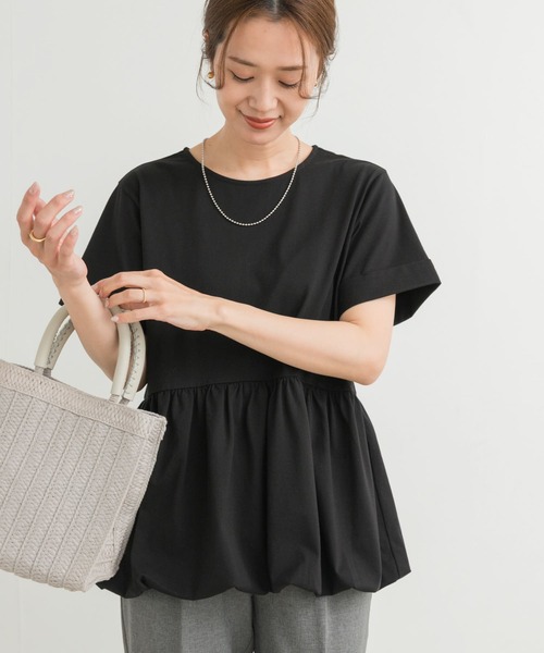 tシャツ サテンペプラムバルーンTシャツ レディース URBAN RESEARCH DOORS tシャツ ペプラムバルーンTシャツ
