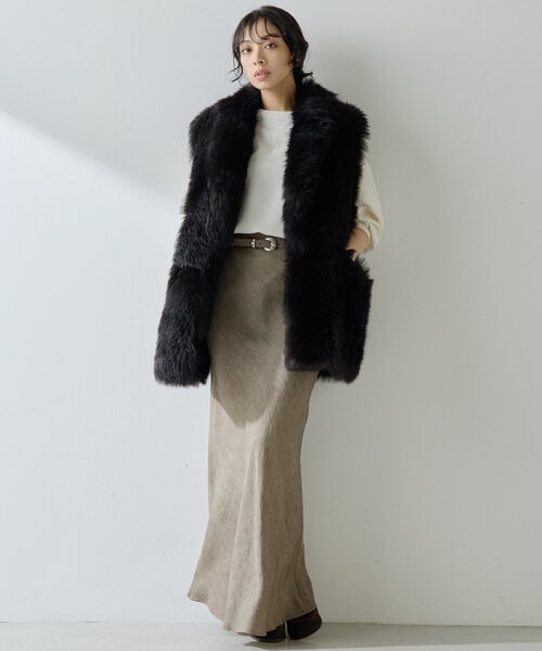 Whim Gazette（ウィム ガゼット） ベスト ジレ ムートンファージレ