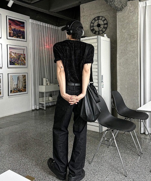 [COSYHARU]Beloa Golgi Henley Neck Short Sleeve関税・配送料込 COSYHARU]Beloa Golgi Henley Neck Short Sleeve関税・配送料込