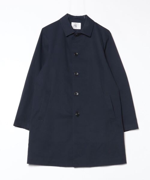 TAKEO KIKUCHI コート ネイビー　Lサイズ ウールカシミヤブレンド チェスターコート（チェスターコート