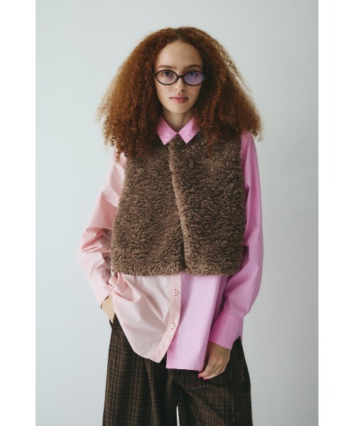 HeRIN.CYE ベスト ジレ Fur like vest ファーライクベスト レディース 