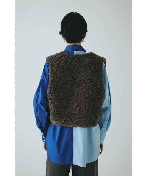 ベスト/ジレ Fur Knit Vest mikomori（ミコモリ） ベスト ジレ FUR VEST レディース : ZOZOTOWN