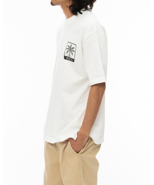 「RVCA」 半袖Tシャツ MEDIUM オフホワイト メンズ