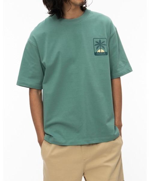 「RVCA」 半袖Tシャツ MEDIUM オフホワイト メンズ