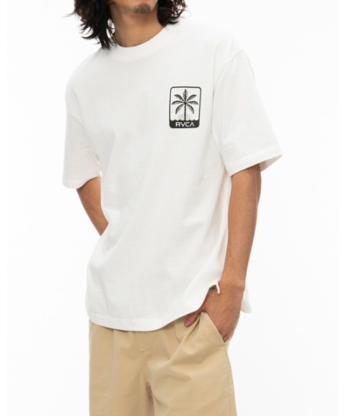 「RVCA」 半袖Tシャツ MEDIUM オフホワイト メンズ