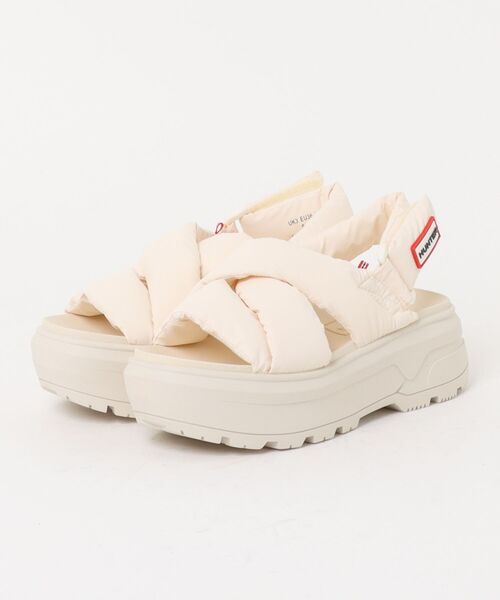 Hunterレディース シティ サンダル【お値下げ‼️】 HUNTER サンダル ユニセックス シティ リベル パフド クロス