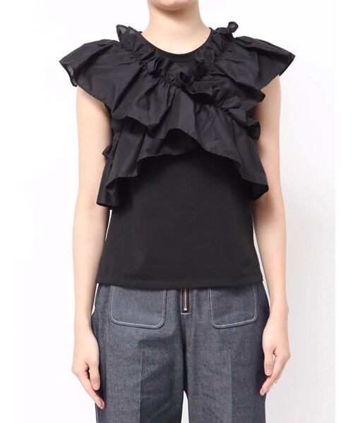 TONAL（トーナル） tシャツ マルチWAYフリルトップス レディース