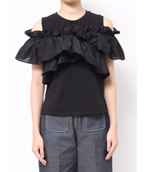 TONAL（トーナル） tシャツ マルチWAYフリルトップス レディース