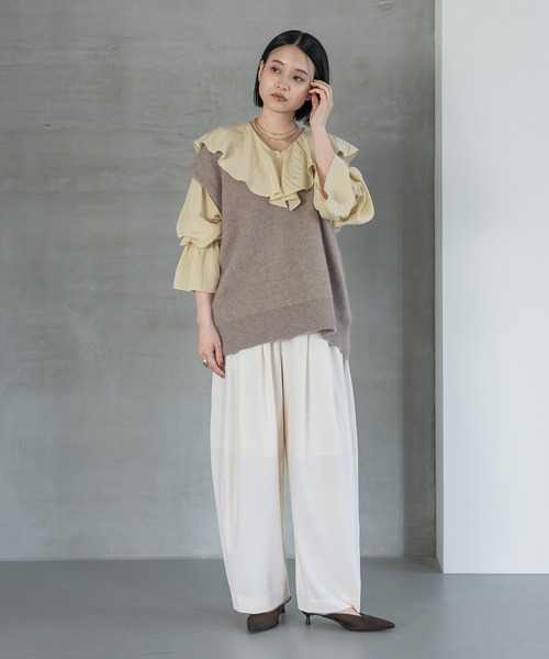 A part by CNラクーンコンVベスト未着用 A part by｜【洗える】CNラクーンコンVベスト | Rakuten Fashion(楽天