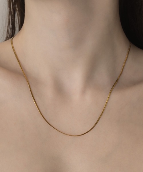 muku アレルギー対応 ネックレス NC/1mm Simple Snake レディース