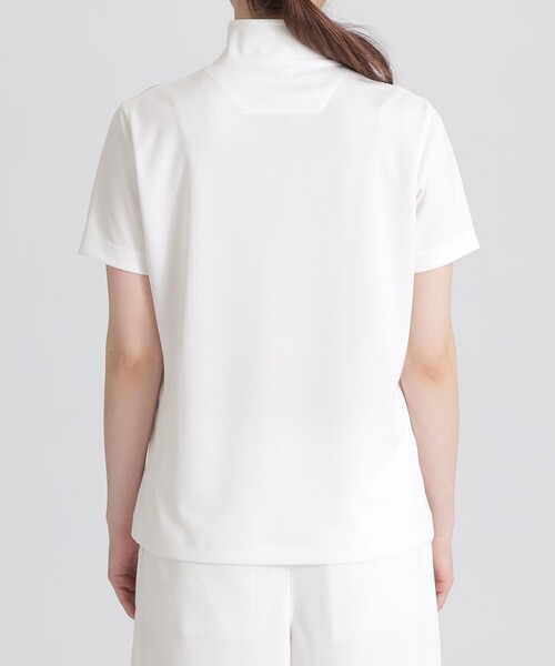 定価22000円の6割引ポールスチュアートゴルフ新品タグ付モックネックTシャツ白 PAUL STUART（ポールスチュアート） ゴルフ 「GOLF」メッシュハーフ